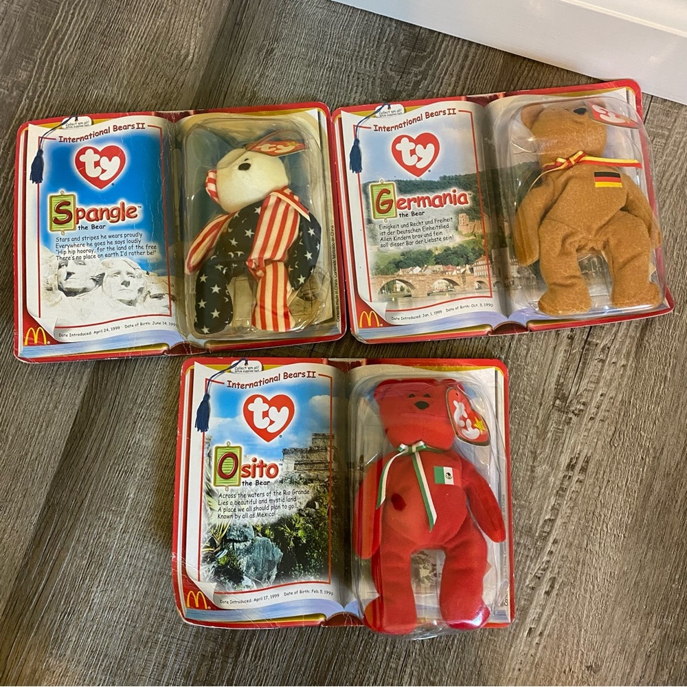 TY Beanie Babies International Bears II: Osito, Germania & Spangle